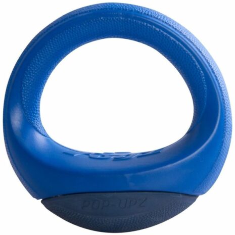 Rogz Pop-Upz Medium/Large Self-Righting Float and Fetch Dog Toy, Blue