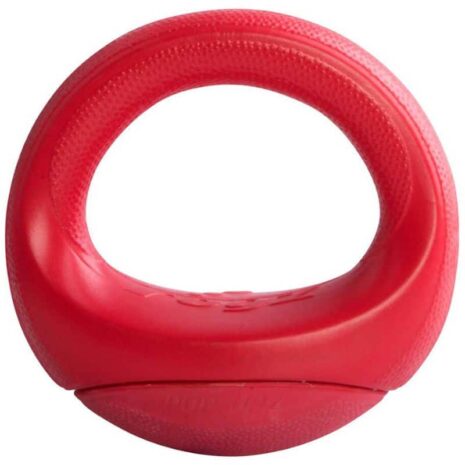 Rogz Pop-Upz Medium Large Self-Righting Float and Fetch Dog Toy, Red