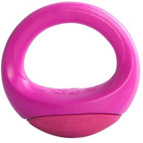Rogz Pop-Upz Small Medium Self-Righting Float and Fetch Dog Toy, Pink.jpg