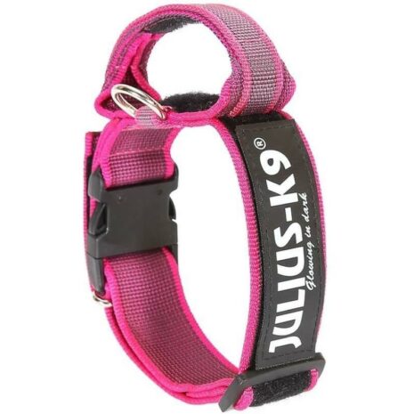 Julius_K-9_Pink_Small_40mm_Collar_with_Handle