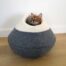 Rosewood Round Cosy Plush Cat Cave 2