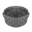 Rosewood Silver Felt & Fur Plaited Pet Bed