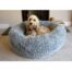 Rosewood Silver Fluff Comfort Round Pet Bed