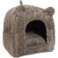 Rosewood Teddy Bear Cat Bed - Brown