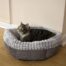 Rosewood Tweed & Plush Round Pet Bed