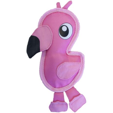 Outward Hound Fire Biterz Flamingo Dog Toy