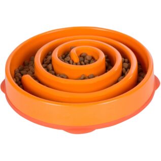 Outward Hound Fun Feeder Dog Bowl - Orange