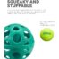 Outward Hound Holey Moley Dog Ball Stuffable Fetch Toy