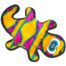 Outward Hound Invincible Gecko 2 Squeaker Dog Toy - Orange