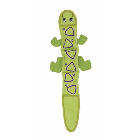 Outward Hound Large Lizard Green 3 Squeaker Dog Toy