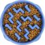 Outward Hound Mini Fun Feeder Dog Bowl - Notch Blue