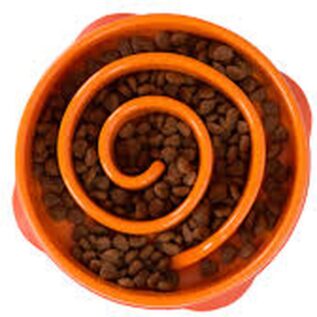 Outward Hound Mini Fun Feeder Dog Bowl - Orange