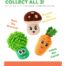 Outward Hound Surprise Veggie Pals Dog Toy - Assorted