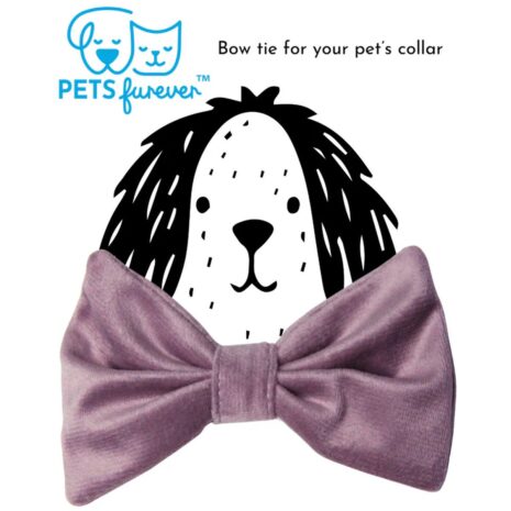 Pets Furever Bow Tie - Pink Velvet