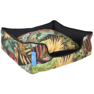 Pets Furever Maxi Pet Bed - Leaf Black