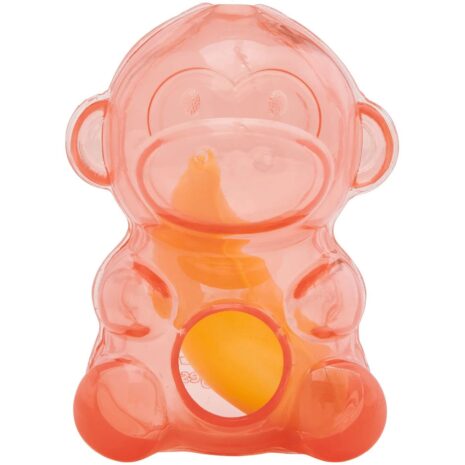 Petstages Rattle Treat & Squeak Monkey Dog Toy