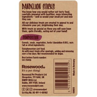 Rosewood 140g Rabbit Dandelion Sticks