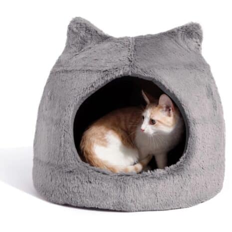 Best Friends Meow Hut Pet Bed - Grey