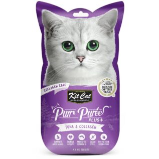 Kit Cat Purr Puree Plus+ Collagen Care Cat Treat - Tuna