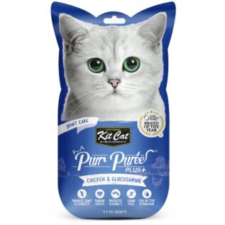 Kit Cat Purr Puree Plus+ Joint Care Cat Treat - Chicken