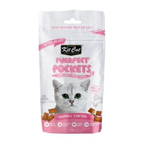 Kit Cat Purrfect Pockets Cat Treats - Hairball Control