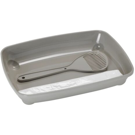 Moderna Kitten Litter Box Starter Kit - Warm Grey