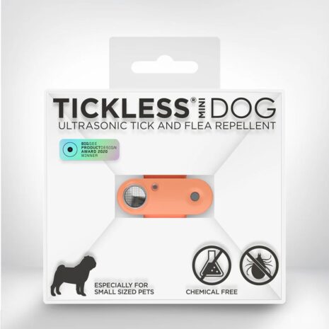Tickless Mini Dog Ultrasonic Tick & Flea Repellent - Hot Peach