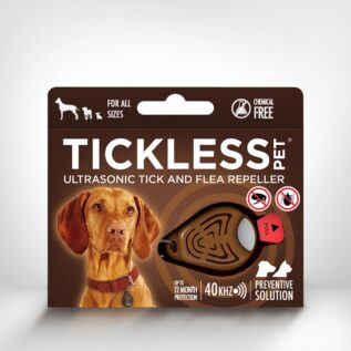 Tickless Pet Ultrasonic Tick & Flea Repellent - Brown