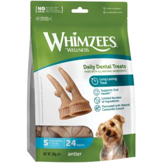 Whimzees Small Antler Value Bag - 24pc