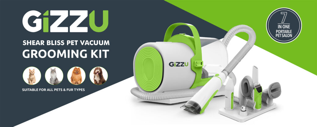 Gizzu Shear Bliss Pet Vacuum Grooming Kit