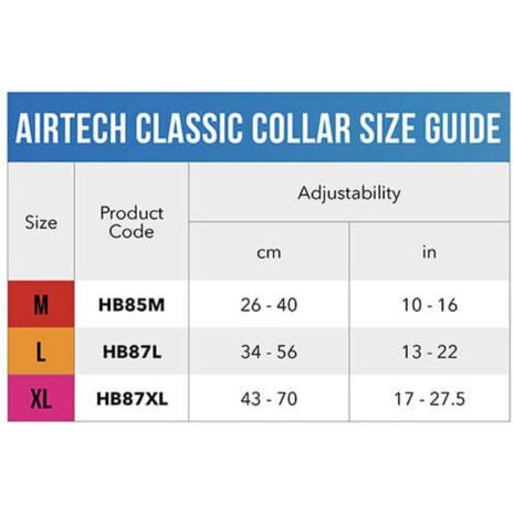 Rogz AirTech Classic Collar - Size Guide Rogz AirTech Classic Collar - Size Guide