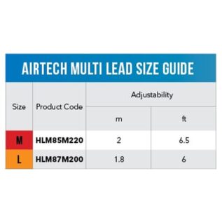 Rogz AirTech Multi Lead Size Guide Rogz AirTech Medium Multi Lead - Nightsky Black