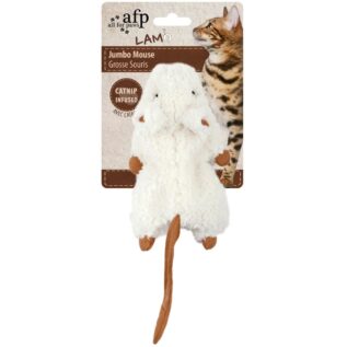 All For Paws Jumbo Crinkle Catnip Rodent Cat Toy - Tan