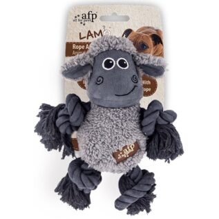 All For Paws Sheep Cuddle Body Rope Dog Toy