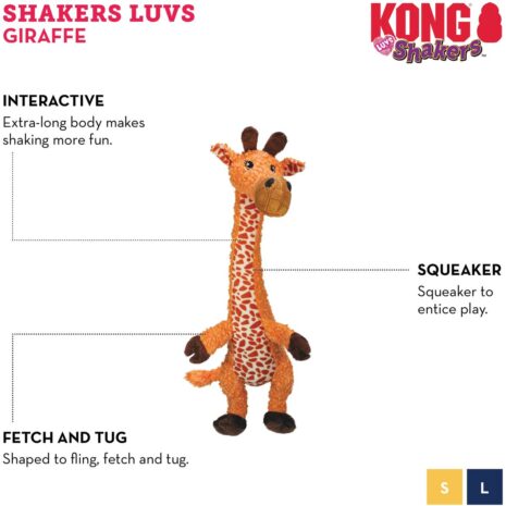 Kong Shakers Luvs Giraffe Dog Toy - Large 2 Kong Shakers Luvs Giraffe Dog Toy