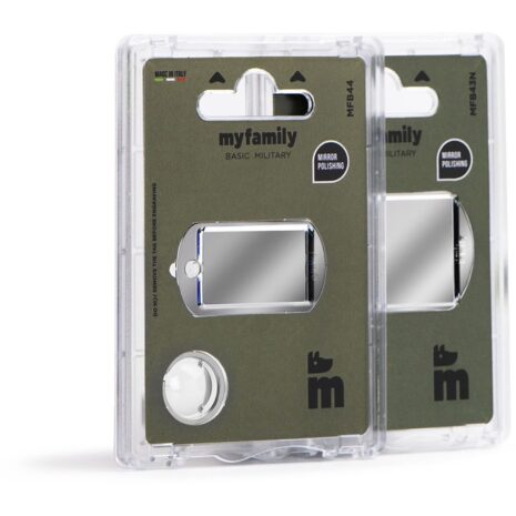 MyFamily Big Military Pet ID Tag - Chrome Brass 2 MyFamily Big Military Pet ID Tag - Chrome Brass