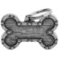MyFamily Bronx Bone Futuristic Large Pet ID Tag - Antique Silver