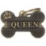 MyFamily Bronx Bone Queen Big Pet ID Tag - English Brass