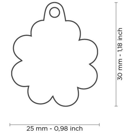 MyFamily Charms Daisy Small Pet ID Tag Size MyFamily Charms Daisy Small Pet ID Tag