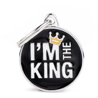 MyFamily Charms I'm The King Small Pet ID Tag
