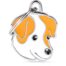 MyFamily Friends White Brown Jack Russell Pet ID Tag