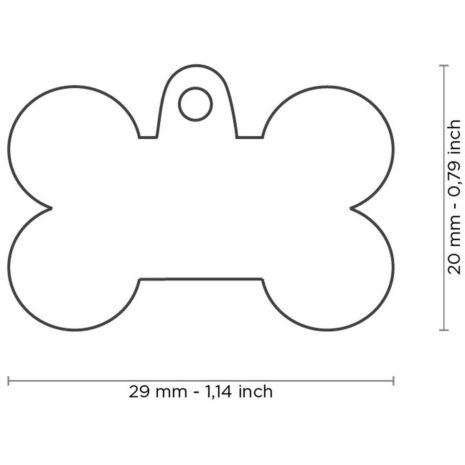 MyFamily Handmade Small Bone Pet ID Tag - Size MyFamily Handmade Small Bone Pet ID Tag - Size