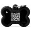 MyFamily Hushtag Plus QR Code Bone Pet ID Tag With Rubber - Small/Black