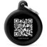 MyFamily Hushtag Plus QR Code Circle Pet ID Tag With Rubber - Large Black
