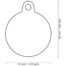 MyFamily Hushtag Plus QR Code Circle Pet ID Tag With Rubber - Large Black