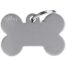 MyFamily Large Bone Pet ID Tag - Aluminium Grey