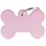 MyFamily Large Bone Pet ID Tag - Aluminium Pink