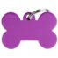 MyFamily Large Bone Pet ID Tag - Aluminium Purple