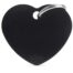 MyFamily Large Heart Pet ID Tag - Aluminium Black