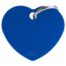 MyFamily Large Heart Pet ID Tag - Aluminium Blue